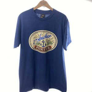 Anchor Porter L Large Blue T-shirt Vintage USA
